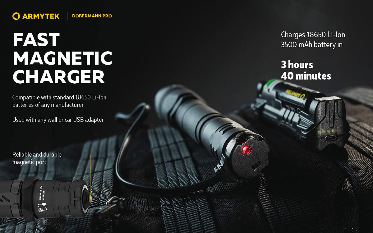 Amazon.co.jp: ARMYTEK DOBERMANN PRO XHP35 HI 白色光 タクティカル